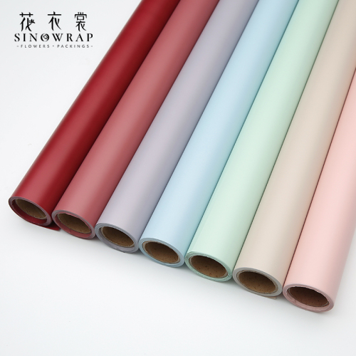 Sinowrap Solid Color Paper Roll Flower Bouquet Wrapping Papel